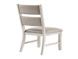 Modern Farmhouse Dining Side Chairs Set of 2 Antique White Finish Upholstered Seat Back Wooden B011P416553