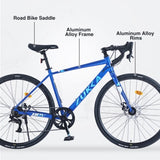 700C Road Bike ,7 Speed Road Bike, for Men Women ,Aluminum Alloy Frame W1019P233453