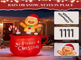 4.8 ft Animated Christmas Inflatable Snowman with Rotating Motor and 3 LED Lights, Multicolor 86424007