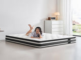 12 Inch Queen Size Breathalle Cool Cover Oekotex-100 Memory Foam Individual Pocket Spring Hybrid W3017P301129