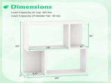 3-Tier Bookshelf with Display Shelf for Small Space White, 20" x 7" x 22" - Open Storage Display 87489405