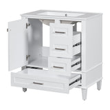 30" Bathroom Vanity , Modern Bathroom Cabinet with Sink Combo Set, Bathroom Storage Cabinet with a WF321698AAK