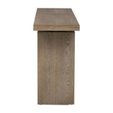 U_STYLE Uniquely Designed Ash Veneer Console Table, Modern Simple Style, Featuring Clever Tabletop N711P241324O