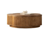 Flower-Shaped Rattan Coffee Table with Lift-Off Lid Storage, Boho-Chic Style, Perfect for Cozy W3081P464745
