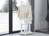 Laundry Hamper, 2-Tier Sorter with Hanging Bar and Removable Rolling Baskets, Stackable Storage Cart 61576787