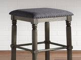 Arnhem Wood Upholstered Bar Stools, Set of 2, Grey T2574P164818