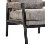 Kelly Mid-Century Modern Chenille Upholstered Accent Armchair, Grey T2574P240947