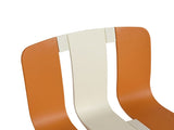 Summer - 4-Pack Modern Striped Color Block Chairs Indoor/Outdoor PP Plastic Seat & Sturdy Metal W3450P322866