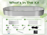 4x2x1ft Galvanized Metal Raised Garden Bed,Oval Planter Box Outdoor,Silvery 64374805