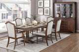 Formal Traditional Design Side Chairs Set of 2 Cherry Finish Fabric Upholstery Nailhead Trim Wooden B011P239543