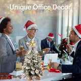 22in Mini Christmas Tree with Lights, Rose Gold Artificial Small Tabletop Christmas Tree with 52289321