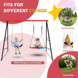 ZNTS Swing Stand Frame,Swing Set Frame for Both Kids and Adults,500 Lbs Heavy-Duty Metal A-Frame Backyard 88815579