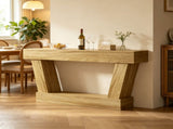 63" Vintage Entryway Console Table Narrow Design, Open Shelf, for Living Room Space 45366120