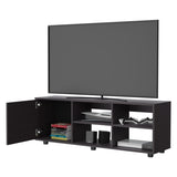 FM FURNITURE Parker TV Stand with a Door and Open Storage,Wengue B128P269886