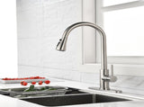 Single Handle High Arc Pull Out Kitchen Faucet,Single Level Stainless Steel Kitchen Sink Faucets 57490800