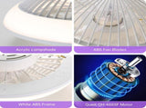 15 Inch RGB Dimmable Led Enclosed Ceiling Fan with Light Modern Bladeless 6 Speed Remote Control for 06607496
