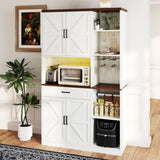 71'' Farmhouse Kitchen Pantry Sideboard with Cabinet and Drawer, Multifunctional Kitchen Buffet with W2557P294895