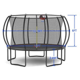 YC 12FT trampoline Pumpkin- Black Red W550P281584