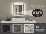 20"x28" LED Bathroom Mirror, Front-Lit and Back-Lit, 3 Color Tem Adjustable, Brightness Memory, 64470948