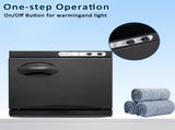 Hot Towel Warmer for Facials Massage, Esthetician Towel Heating Cabinet Black, Aluminum Chamber, 76911330