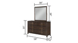 Modern Style 6-Drawer Dresser Made with Wood in Walnut B009139179