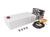 Hydraulic Power Unit 8 Quart Double-Acting Hydraulic Pump 12V DC 1.6KW 3200 PSI for Dump Trailer, 02328386
