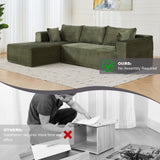 Compression Sectional Couch with Comfy Chaise, Boneless L Shape Sofa with Deep Seat, Minimalist 48120981