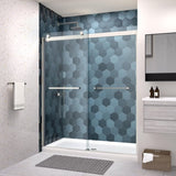 Bypass shower door, sliding door, with 5/16" tempered glass and Polished Chrome finish 6074 W2122P166984