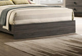 Contemporary 1pc California King Size Bed Bedroom Furniture Upholstered Headboard Rubberwood 1pc B011P236805