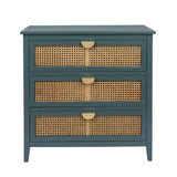 3 Drawer Cabinet,Natural rattan,American Furniture,Suitable for bedroom, living room, study W68858063