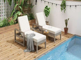 TREXM Outdoor Lounge Chairs, 5-Position Chaise Lounge Outdoor, Patio Chaise Lounge with Cushion & N715P236307E
