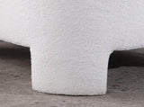 White Sherpa Sofa Ottoman, 28.74" L28.74" W18.5" H, No Assembly Required W1099P361840