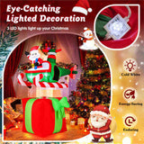 6 Feet Christmas Inflatables Airplane with Built-In Blower 15326109