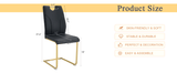 Black PU Dining Chair Set.Uniquely designed black dinings. PU material, paired with gold metal W2920P233520