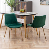 Aufurr Modern Velvet Dining Chair, Set of 2, Green T2574P164538