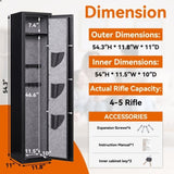 ZNTS 3-5 Gun Safes for Home Rifle and Pistols, Quick Access Safes for Shotguns, cabinets with Adjustable W39642625