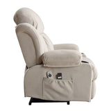 Power Lift Recliner Chair with Heat and Massage Electric Fabric Recliner Chair for Elderly with Side W1807P298601