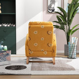 26.8"W Modern Rocking Chair for Nursery, Mid Century Accent Rocker Armchair With Side Pocket, W129848072