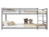 Head and foot horizontal support guardrails, gray painted finish, pine wood, Twin size children's 87451450