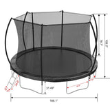 ZNTS 14FT Trampoline , Trampoline for Kids and Adults with Enclosure Net and W285P236466