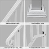 Handrails for Outdoor Steps, Iron Handrail Fits 3 Step, Transitional Handrail with Installation Kit, 69025255