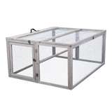 ZNTS Folding Rabbit Hutch with Roosting Bar, Wood Collapsible Guinea Chick Run, Outdoor Bunny Cage, W2181P152980