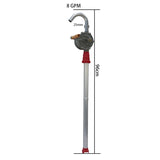 8 GPM Self Priming Aluminum Alloy Rotary Gas Oil Fuel Hand Pump Dispenser 70062627