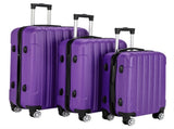 3-in-1 Multifunctional Large Capacity Traveling Storage Suitcase Luggage Set Purple 10344719