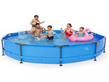 12FT*30IN Round Above-Ground Pool with Blue Iron Frame 90602046