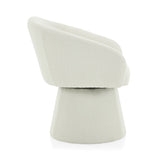Modern 360&deg Swivel Accent Chair, Boucle Upholstered, Comfy Barrel Chair for Living Room, Bedroom & N765P292088W