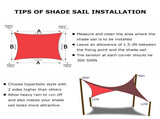 12'X16' Scarlet HDPE sunshade sail 01002648