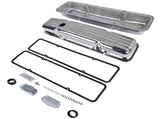 Polished Aluminum Finned Short Valve Cover Fits for SBC Small Block Chevy 350 1958-1986 52519792