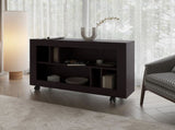 Wengue Console Table in Melamine with Open Storage B062P290248