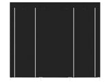69" Portable Clothes Closet Non-Woven Fabric Wardrobe Double Rod Storage Organizer Black 23382400